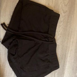 black lounge shorts